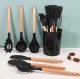 Bakalu Kitchen Utensil Set 12 Pcs, Black