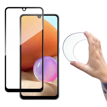 Wozinsky Full Cover Flexi Nano Hybrid Glass Screen Protector for Samsung Galaxy A42 5G, Black