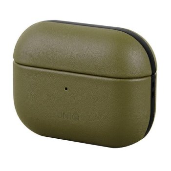 Airpods Pro Uniq Etui Terra Genuine Leather Cover Case, Olive
