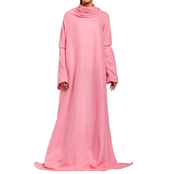 Snuggie Fleece Blanket with Sleeves, Pink