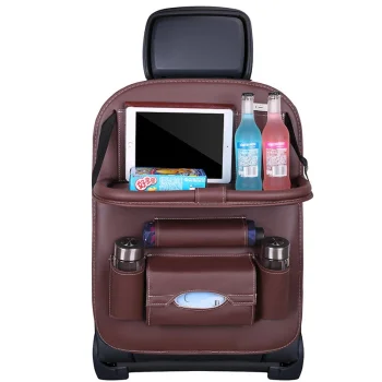 Car Back Seat Organizer Storage, Coffee