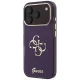 Guess IML 4G Script Metal Case for iPhone 17 Pro / 18 Pro, Burgundy
