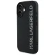 Karl Lagerfeld HC 3D Rubber Elongated Glitter Case for iPhone 16 - Black