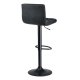 Sofotel Monro Upholstered Bar Stool with Backrest, Black