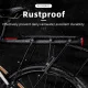 Rockbros 33210004001 Bicycle Rack with Shelf and LED Light, Black