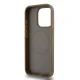 DKNY Leather Pattern Metal Logo MagSafe deklas, skirtas iPhone 14 Pro Max, rudas