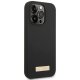 Guess Silicone Logo Plate MagSafe Case for iPhone 14 Pro - Black