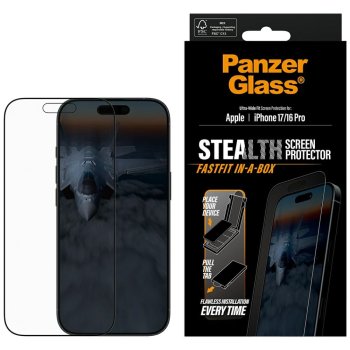 PanzerGlass Stealth Ultra-Wide Fit Fastfit Tempered Glass  iPhone 17 / 16 Pro