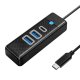 Orico USB-C Hub to 2x USB 3.0 + USB-C, 5 Gbps, 0.15m, Black