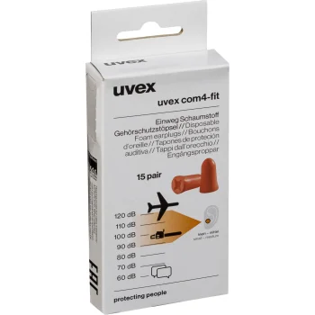 uvex com4-fI Earplugs Minibox, 15 Pairs, Orange