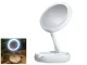 Magnifying Table Makeup Mirror with LED Light Foldable