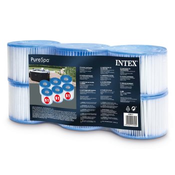 INTEX Type S1 Filter Cartridge for Pure SPA, 6 Pack 29011
