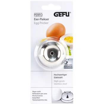 Gefu PERFO Egg Piercer / Pricker, Stainless Steel, Silver