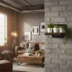 Wall Mounted Plant Shelf ModernHome, Industrial Loft Style Hanging Holder