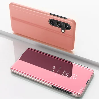 Hurtel Samsung Galaxy A26 Clear View Flip Case, Pink