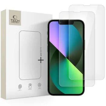 Tech-Protect Glass Fit+ Tempered Glass for iPhone 13 mini, 2-Pack, Transparent
