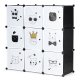 Модульный стеллаж для детской Modernhome PJJCBS0009-09D, 9 секций, черный