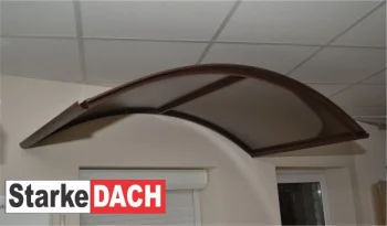 Door Canopy STARKEDACH R-160, 160x100x35 cm, Brown