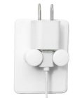 Razor Holder Wall Hanger with Two Hooks, White