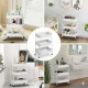 3-Tier Rolling Utility Cart with Wheels, White