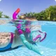 Bestway 24025-03 Snorkel Set (Mask + Snorkel), Purple/Turquoise