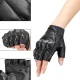 Rockbros 16220006002 M Faux Leather Motorcycle Gloves, Black