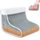 Electric Foot Warmer with 5 Heat Settings, Grey and White