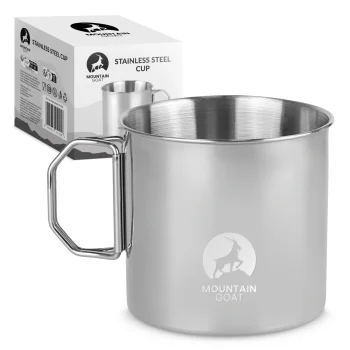 Mountain Goat Stainless Steel Camping Mug 500 ml