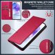 Samsung Galaxy A35 ( SM-A356E/DS ) LC.IMEEKE PU Leather Wallet Protective Book Case Cover, Red
