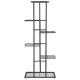 Ruhhy 26040 Metal Plant Stand, 6-Tier Tall Flower Shelf, 106cm, Black