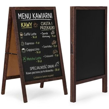 Double-Sided A-Frame Chalkboard Sign 83x50 cm ModernHome