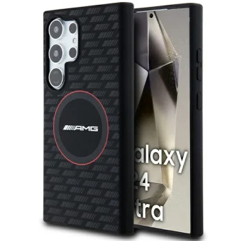 Samsung Galaxy S24 Ultra (SM-S928) AMG Silicone Carbon Pattern MagSafe Case Cover, Black