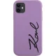 Karl Lagerfeld iPhone 11 / XR Case Silicone Signature, Purple