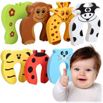 Ricokids Animal Finger Pinch Guards Door Stoppers 798600, 7 pcs