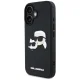 Karl Lagerfeld 3D Rubber Double Heads Case for Apple iPhone 16, Black
