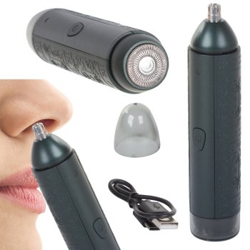 Men's 2-in-1 Trimmer for Nose, Ears, Eyebrows & Beard, USB-C