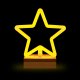 LED Neon Star Sign with Wood Stand Forever Light FLNW04 Christmas Decor, Warm White