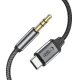 Tech-Protect UltraBoost USB-C to 3.5mm mini jack audio cable 1 m, black