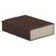Abrasive dishwashing sponge brown