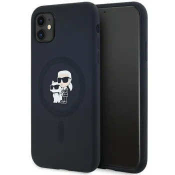 Karl Lagerfeld iPhone 11 / XR Case Silicone Karl & Choupette MagSafe, Black