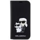 Karl Lagerfeld iPhone 14 Pro Wallet Case Saffiano Karl & Choupette, Black