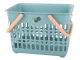 Plastic Shopping Basket with Folding Handles, 29x19x20.5 cm, Assorted Colors