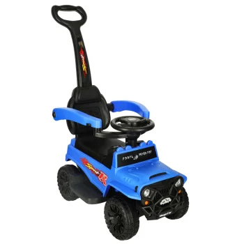 Step Car with Push Parent Handle Kids Ride On Toy Vehicle with Sound and Light, Blue