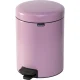 Brabantia NewIcon Pedal Bin, 5 L, Lilac Pink