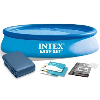 Sodo baseinas su pripučiamu žiedu Intex 28130, 366 x 76 cm su uždangalu