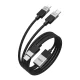 Bwoo Braided 2-in-1 Cable USB-C to USB-C and Lightning, 1m, 100W/27W, Black