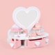 Wooden Toy Cosmetics for Girls Mini Dressing Table for Kids
