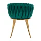 Elegant Velvet Salon Chair 4Rico QS-GW06G, Green