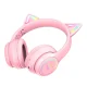 Onikuma B90 Wireless Gaming Headphones with Cat Ears, Pink