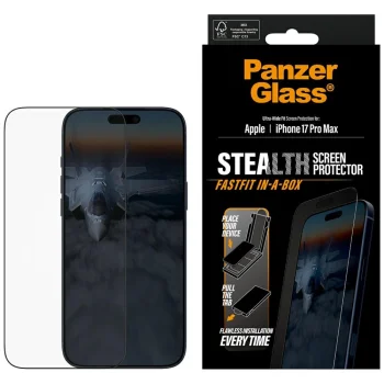 PanzerGlass Stealth Ultra-Wide Fit Fastfit Tempered Glass iPhone 17 Pro Max